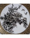 墨彩蝶戀花圖 紋金邊盤 擺件 墨彩蝶戀花圖 紋金邊盤 擺件